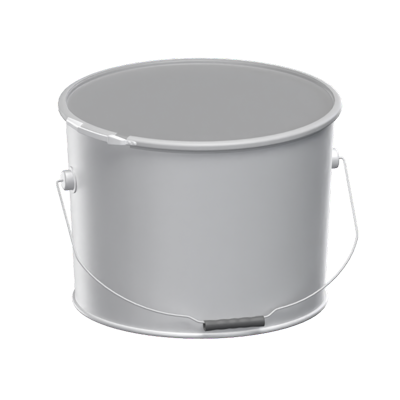 Round Blank Paint Bucket With Lock 3D Model 3D Graphic