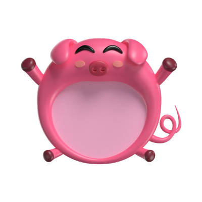 3D Pig Shape Animal Frame    3D Graphic