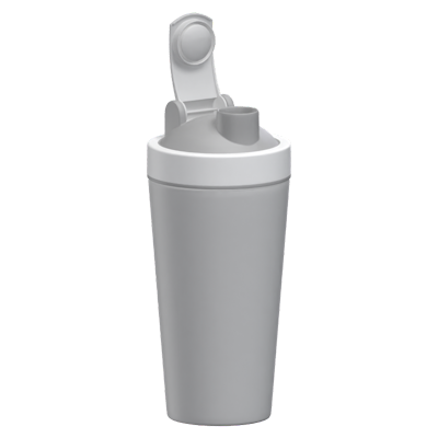 Shaker Bottle With Lid Up 3D Model 3D Graphic