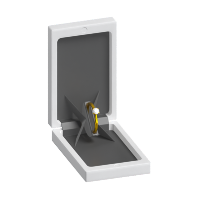 Opened Ring Box With Engagement Ring Inside 3D Model 3D Graphic