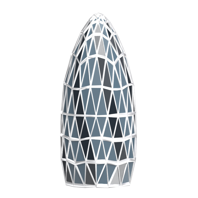 Icono 3D del edificio Gherkin 3D Graphic