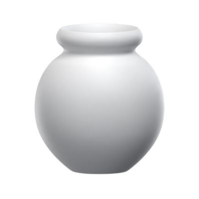 Round Shaped Ceramic Vase 3D Model 3D Graphic