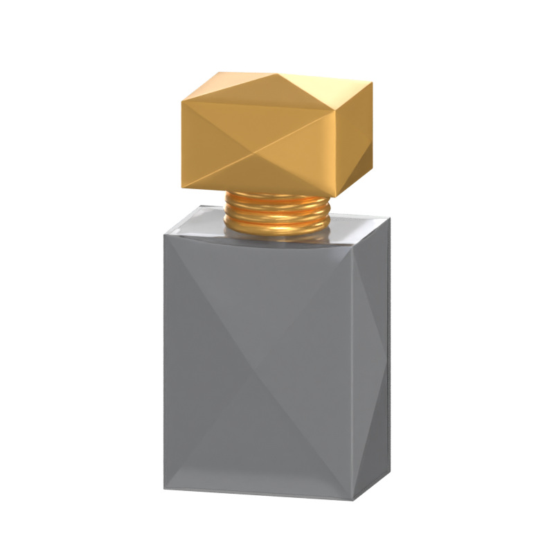 Abstract Rectangular Shaped & Hard Edges Perfume Bottle 3D Model