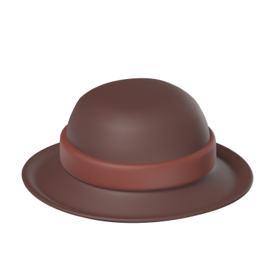 3D Detective Hat Icon 3D Graphic