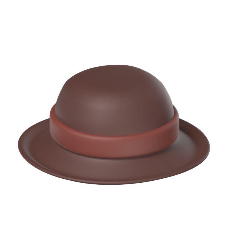 3D Detective Hat Icon 3D Graphic