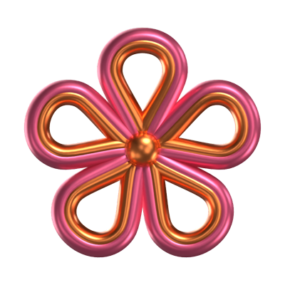 3D Flower Shapes A Curved Shape 3D Graphic