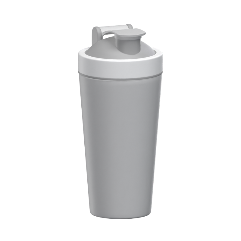 Modelo 3D de garrafa shaker com tampa fechada