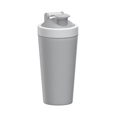 Shaker Bottle With Lid Closed 3D Model 3D Graphic