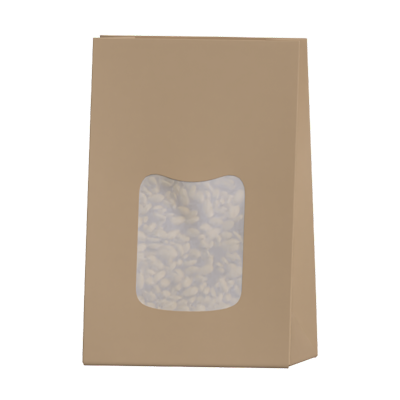 Open Nuts Kraft Paper Bag With Window 3D Model 3D Graphic