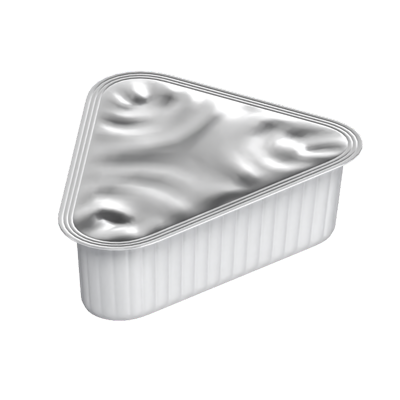 Sealed Triangular Shaped Plastic Food Container 3D Model 3D Graphic