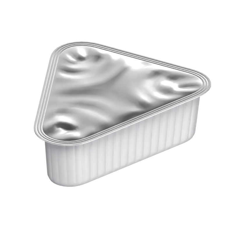 Sealed Triangular Shaped Plastic Food Container 3D Model