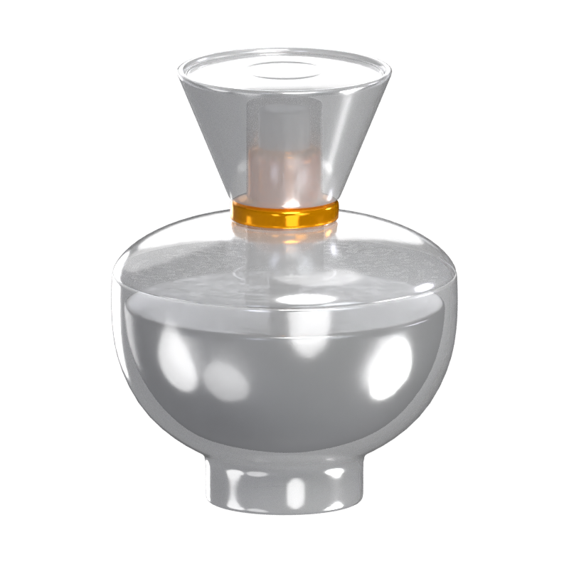 Modelo 3D de frasco de perfume luxuoso e elegante