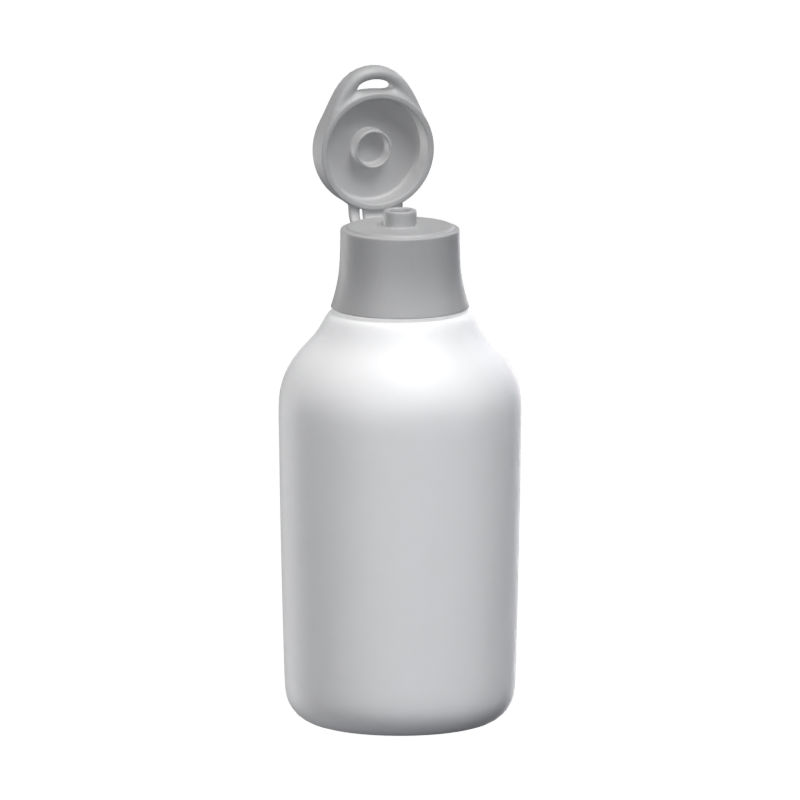 Opened Cosmetic Bottle 3D Model