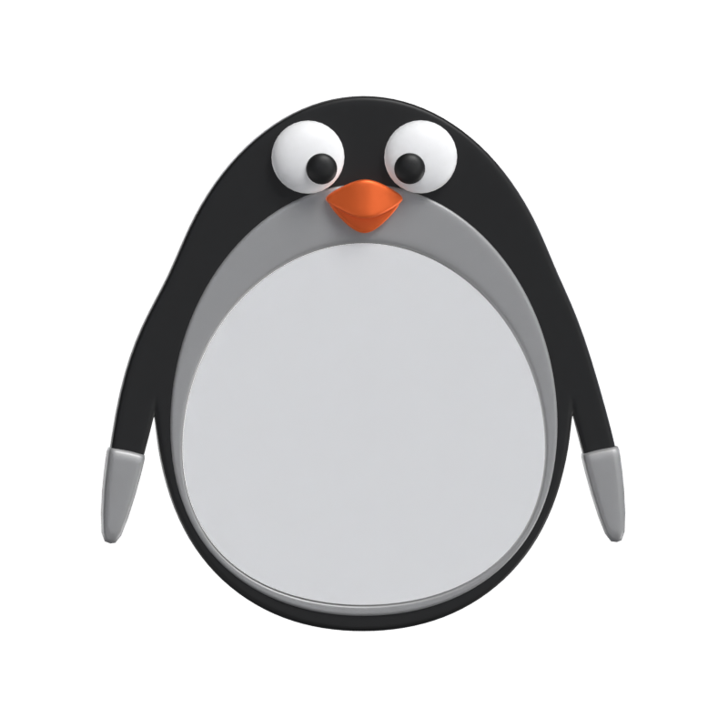 3D Pinguin Form Tier Rahmen