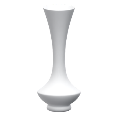 abstrakte keramische vase 3d modell breiter hals & kleiner körper 3D Graphic