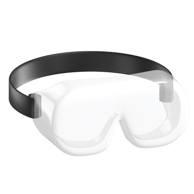 3D Safety Goggles With Head Strap 3D Graphic