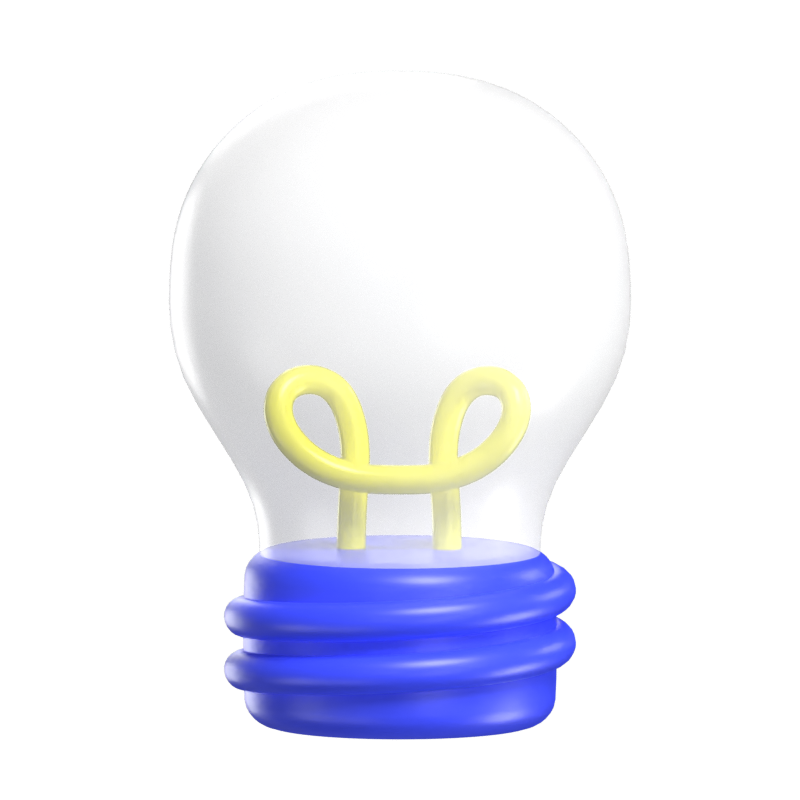 Creative Idea Bulb 3D Model 3D Graphic