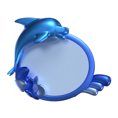 3D Dolphin  Shape Animal Frame    3D Graphic