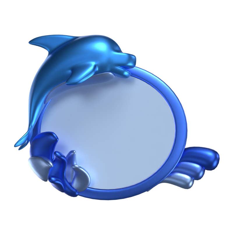 3D Dolphin  Shape Animal Frame    3D Graphic