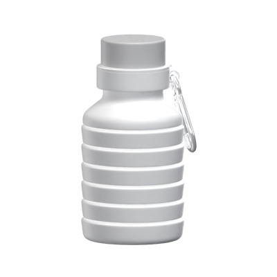 Contracted Collapsible Water Bottle 3D Model 3D Graphic