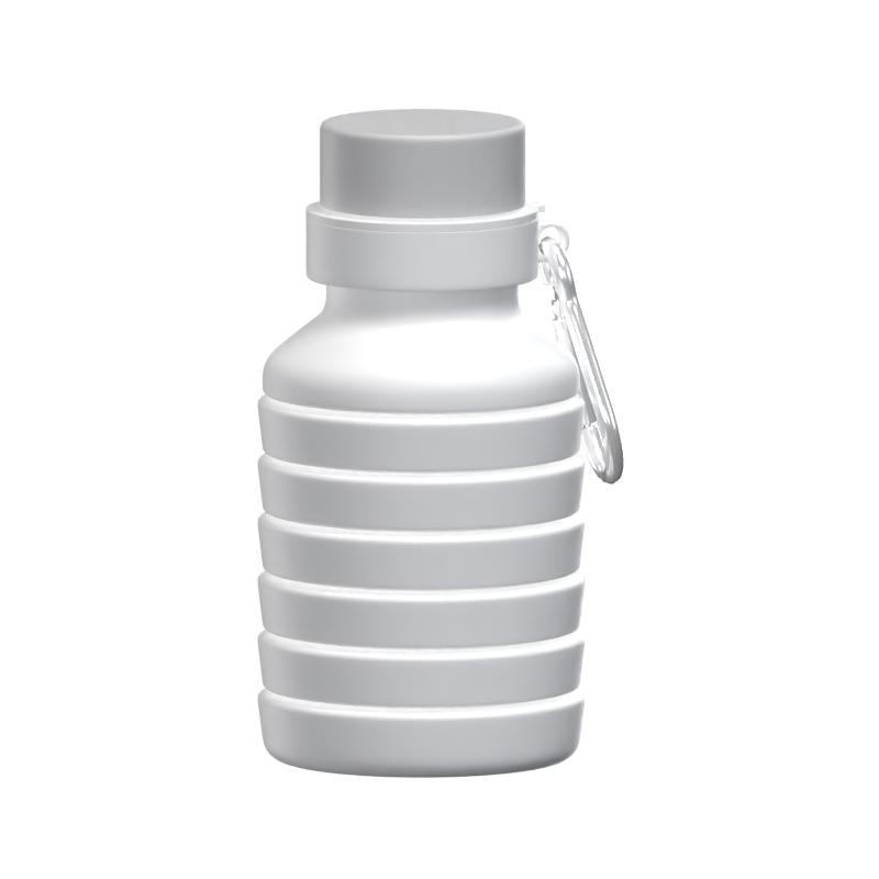 Contracted Collapsible Water Bottle 3D Model