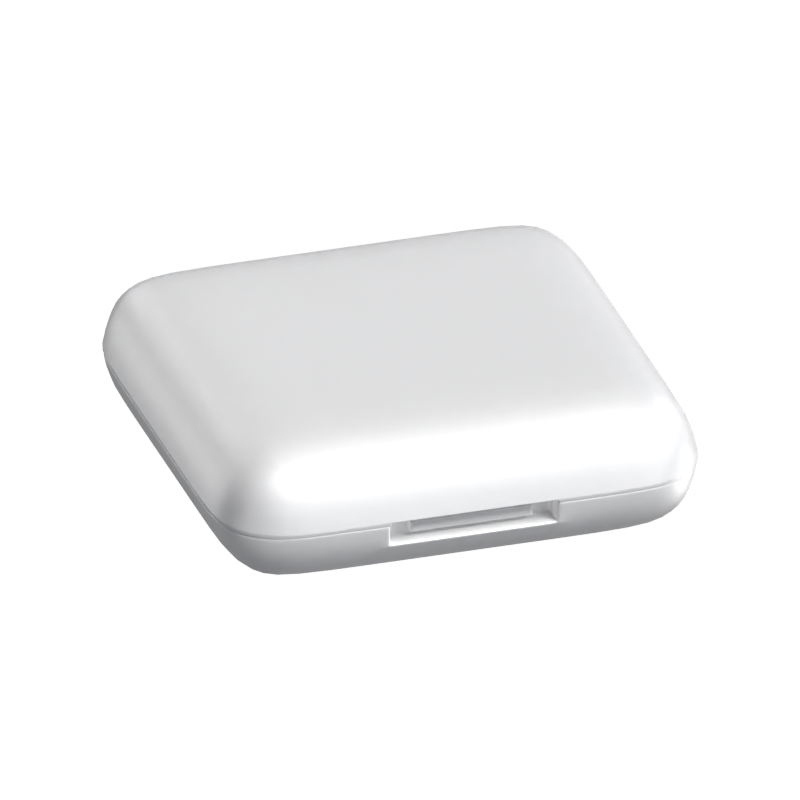 Closed Pill Box With X Shaped Divider 3D Model