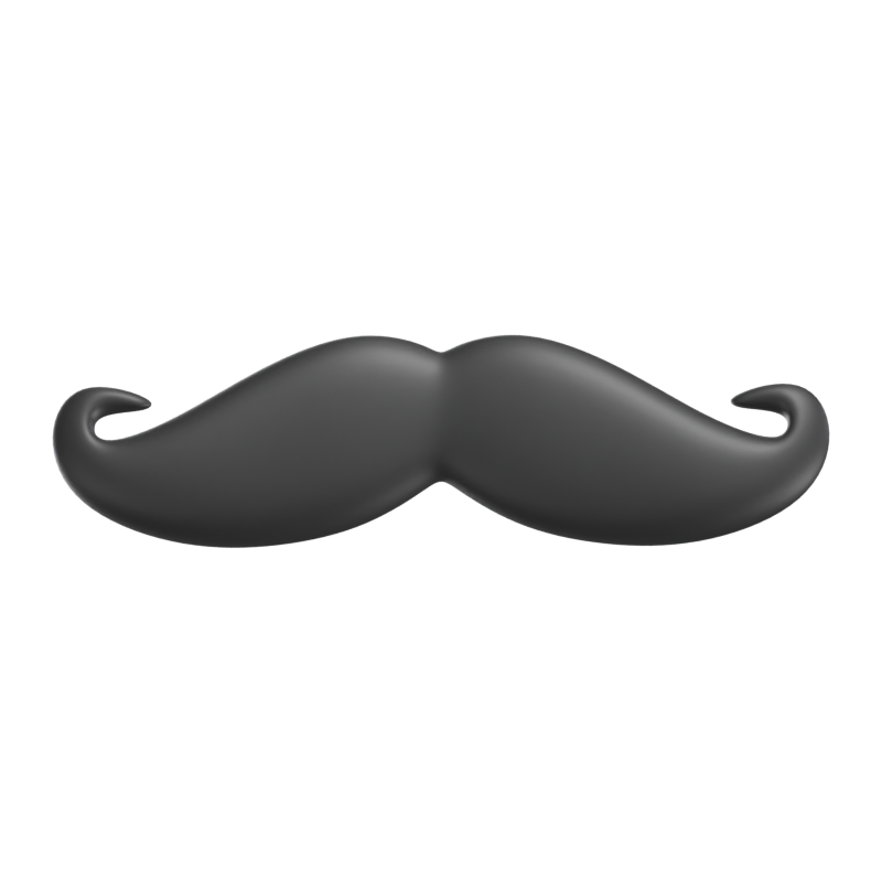 Mustache 3D Icon Model 3D Graphic
