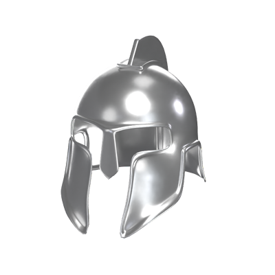3D Knight Helmet Icon 3D Graphic