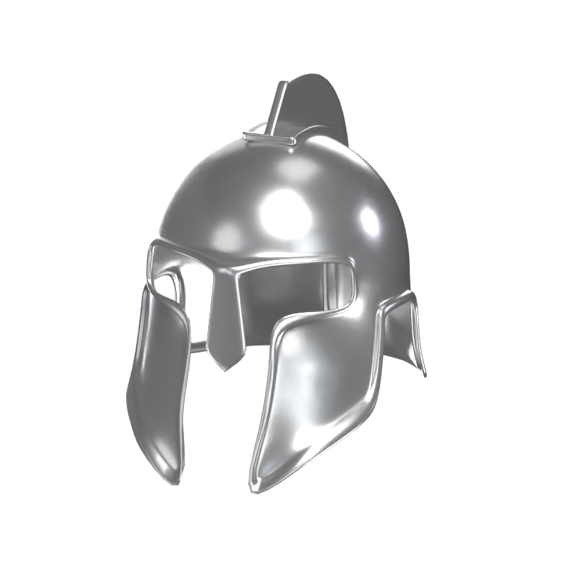 3D Knight Helmet Icon 3D Graphic