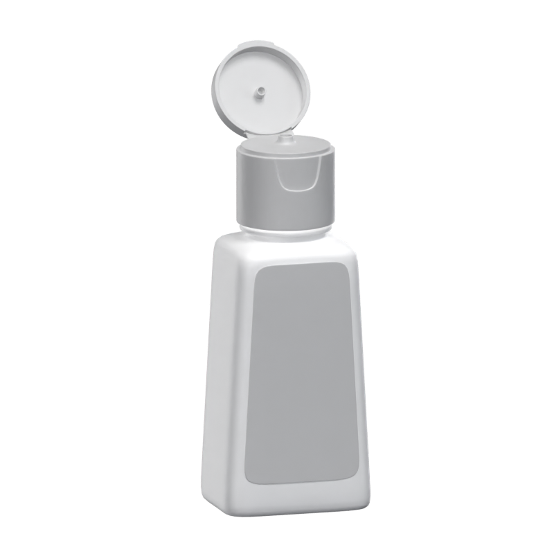 Opened Cosmetic Bottle 3D Model