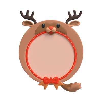 3D Reindeer Shape Animal Frame    3D Graphic