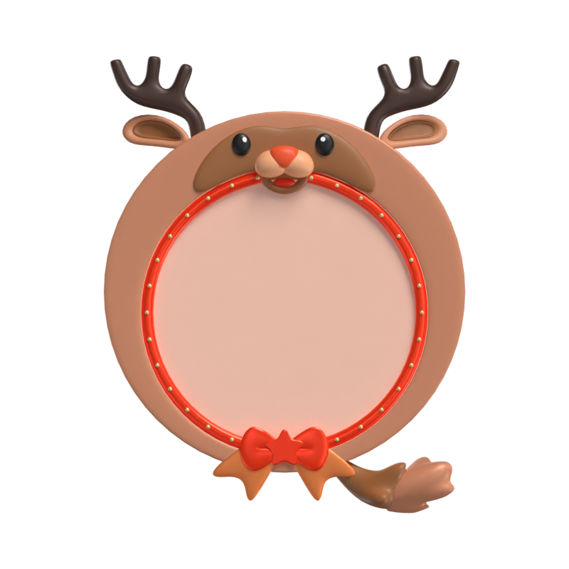 3D Reindeer Shape Animal Frame   