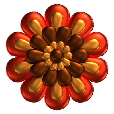 3D Flower Shapes  Beautiful Colors To Look At 3D Graphic