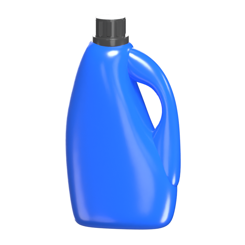 3D Detergent Bottle Blue Effective Cleaning  3D Graphic