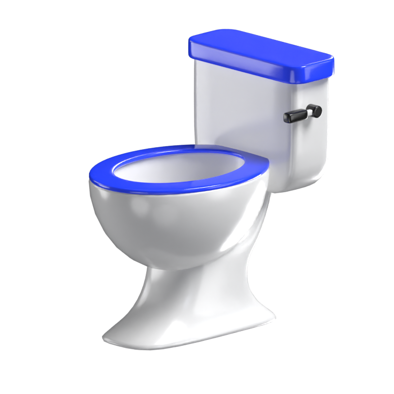 3D Toilet Encouraging Sanitary Practices  3D Graphic