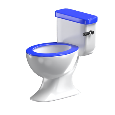 3D Toilet Encouraging Sanitary Practices  3D Graphic