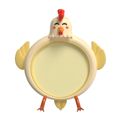 3D Chicken Shape Animal Frame    3D Graphic