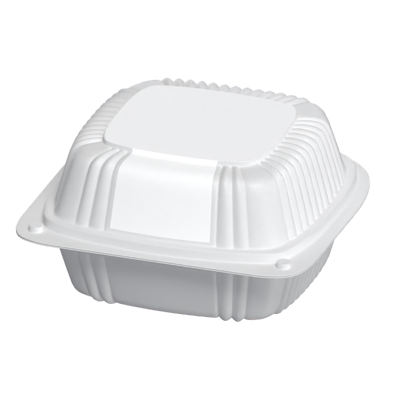 Closed Plastic Food Container With Label 3D Model 3D Graphic