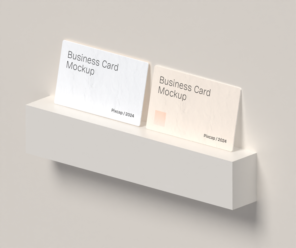 Business Card 3D Mockup Minimalist Background