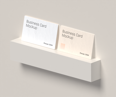 Business Card 3D Mockup Minimalist Background 3D Template