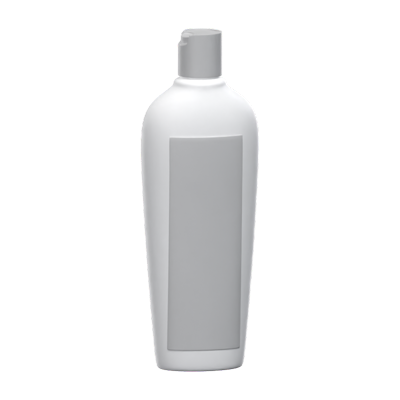 Broad Shoulder Shampoo Bottle 3D Model 3D Graphic