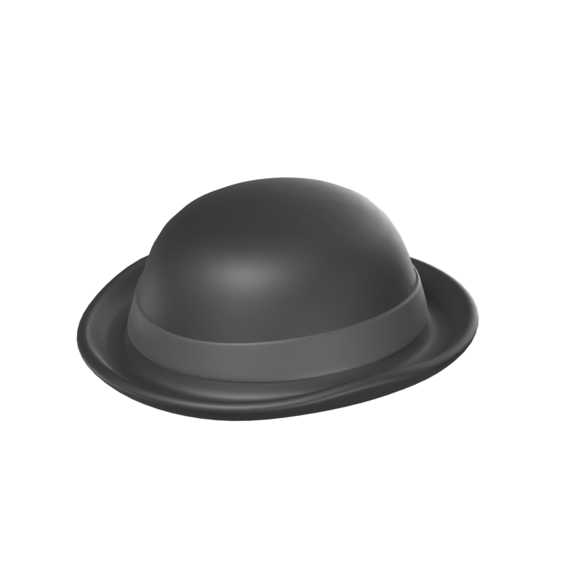 3D Bowler Hat Model 3D Graphic