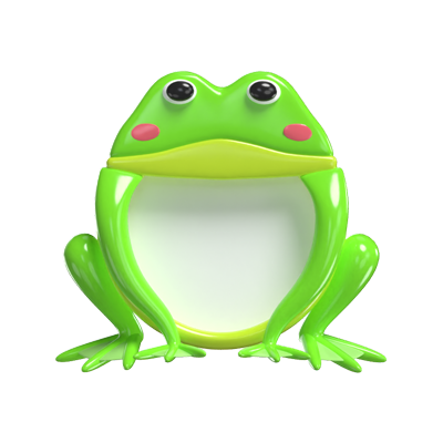 3D Frog Shape Animal Frame    3D Graphic