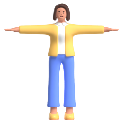 Office Woman Character 3D Graphic