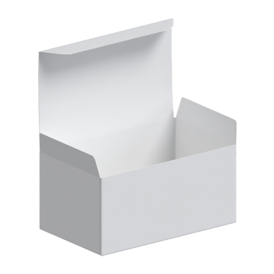 Opened Medium 3D Gift Box 3D Graphic