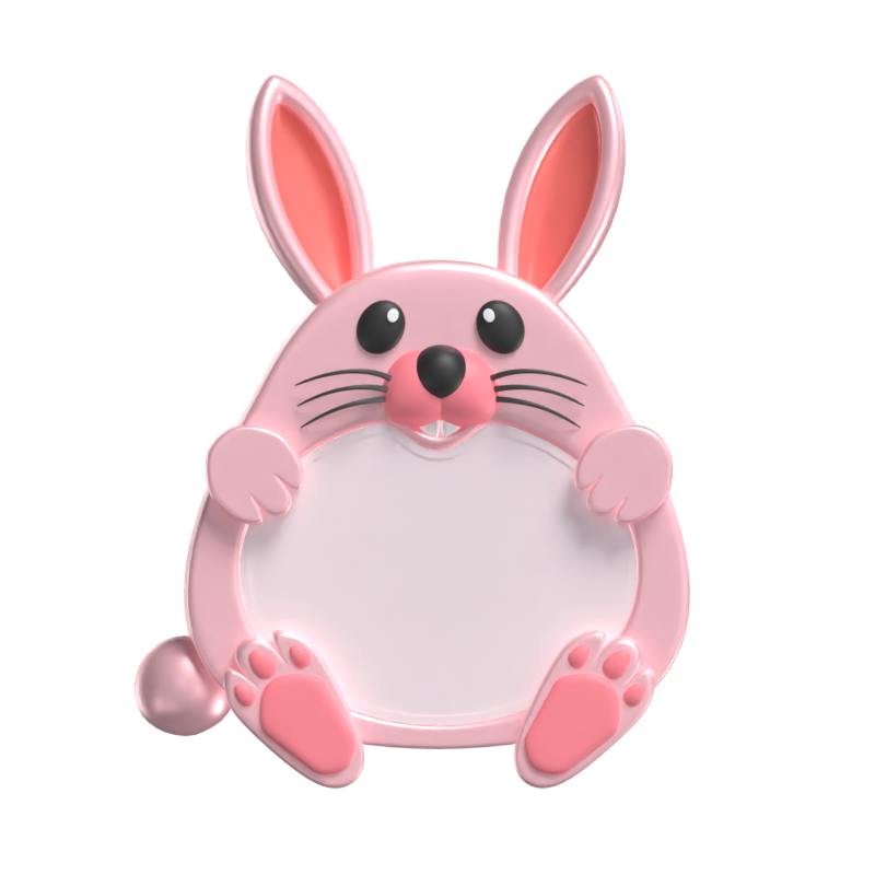 3D Rabbit Shape Animal Frame    3D Graphic