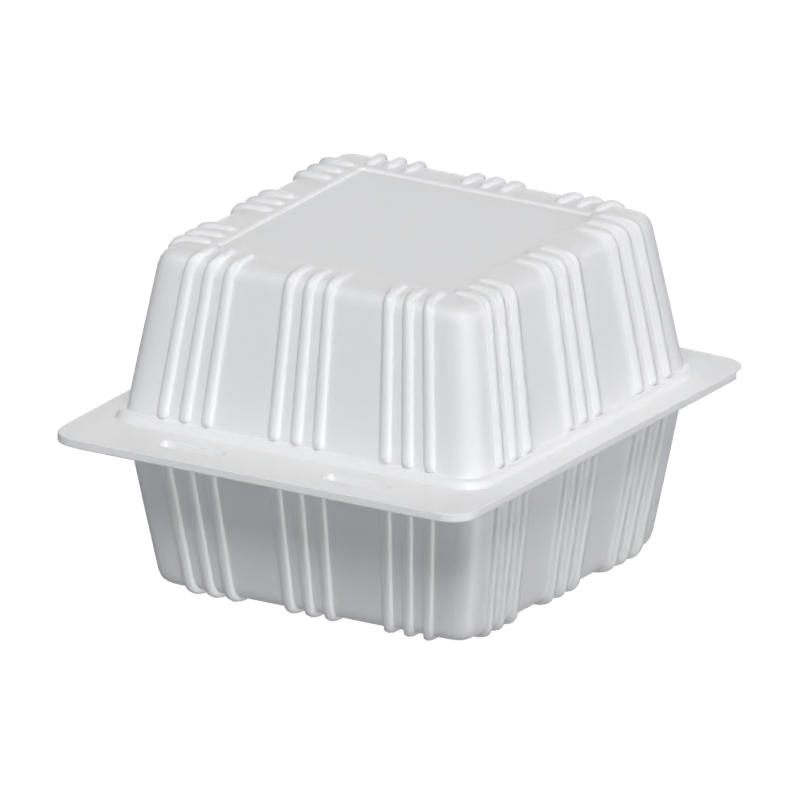 Squared Shaped Plastic Food Container 3D Model