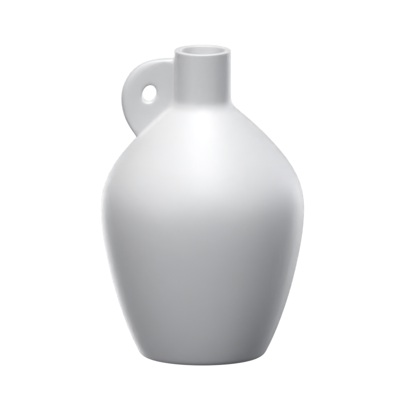 Bottle Like Ceramic Vase 3D Model