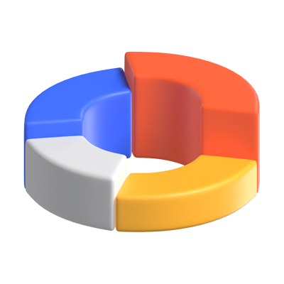 3D Pie Chart Icon Model 3D Graphic