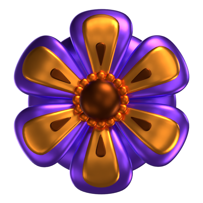  3D Flower Shapes Beautiful Petals 3D Graphic